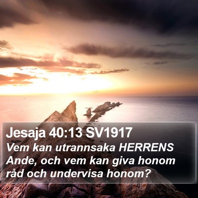 Jesaja 40:13 SV1917 Bible Verse Image