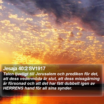 Jesaja 40:2 SV1917 Bible Verse Image