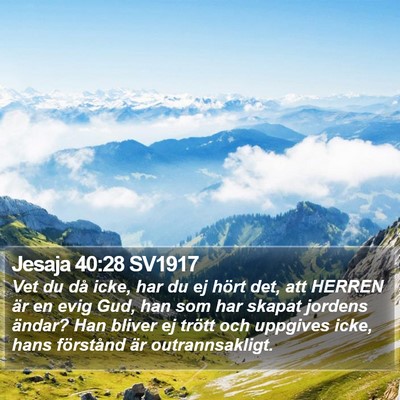 Jesaja 40:28 SV1917 Bible Verse Image