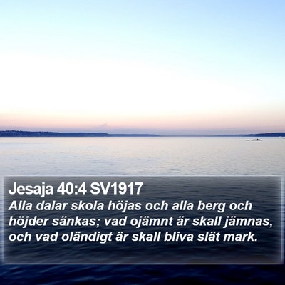 Jesaja 40:4 SV1917 Bible Verse Image