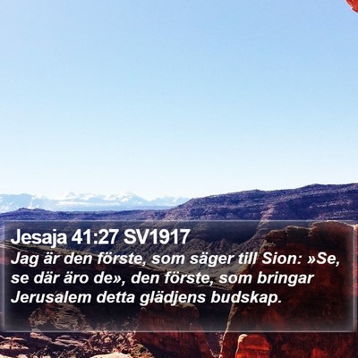 Jesaja 41:27 SV1917 Bible Verse Image