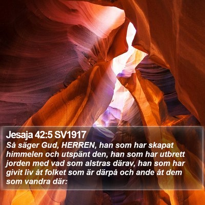 Jesaja 42:5 SV1917 Bible Verse Image