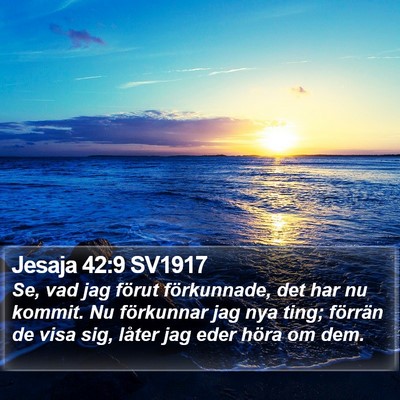 Jesaja 42:9 SV1917 Bible Verse Image