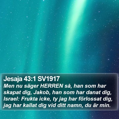 Jesaja 43:1 SV1917 Bible Verse Image