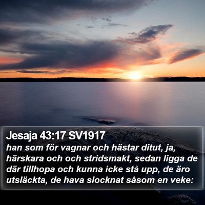 Jesaja 43:17 SV1917 Bible Verse Image