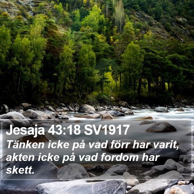 Jesaja 43:18 SV1917 Bible Verse Image