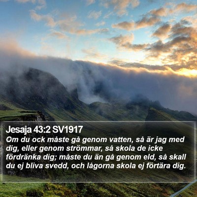 Jesaja 43:2 SV1917 Bible Verse Image