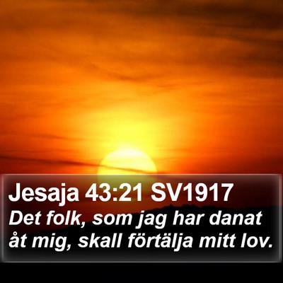 Jesaja 43:21 SV1917 Bible Verse Image