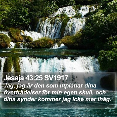 Jesaja 43:25 SV1917 Bible Verse Image