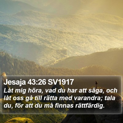 Jesaja 43:26 SV1917 Bible Verse Image