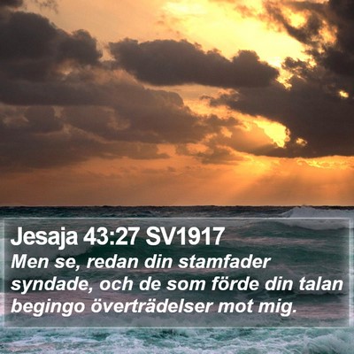 Jesaja 43:27 SV1917 Bible Verse Image