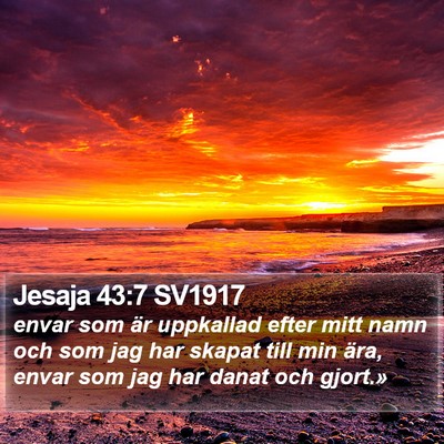 Jesaja 43:7 SV1917 Bible Verse Image
