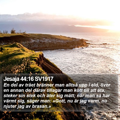 Jesaja 44:16 SV1917 Bible Verse Image