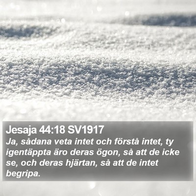 Jesaja 44:18 SV1917 Bible Verse Image