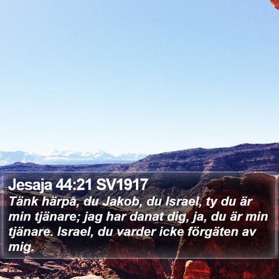 Jesaja 44:21 SV1917 Bible Verse Image