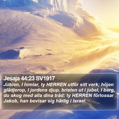 Jesaja 44:23 SV1917 Bible Verse Image