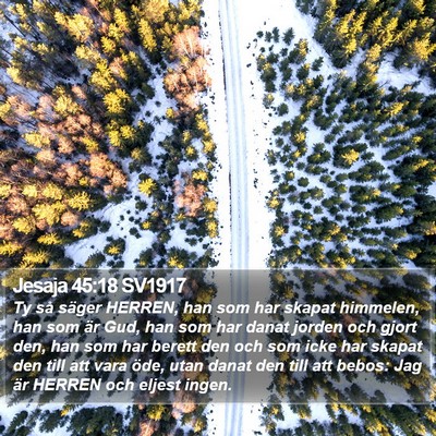 Jesaja 45:18 SV1917 Bible Verse Image