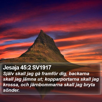 Jesaja 45:2 SV1917 Bible Verse Image