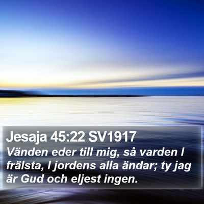 Jesaja 45:22 SV1917 Bible Verse Image
