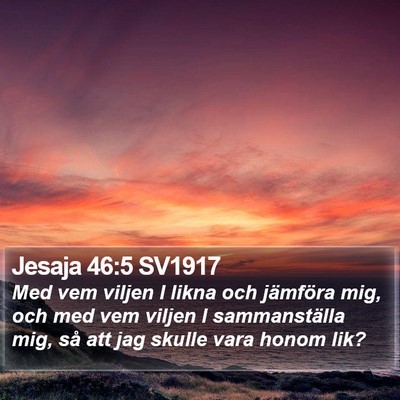 Jesaja 46:5 SV1917 Bible Verse Image
