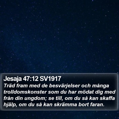 Jesaja 47:12 SV1917 Bible Verse Image
