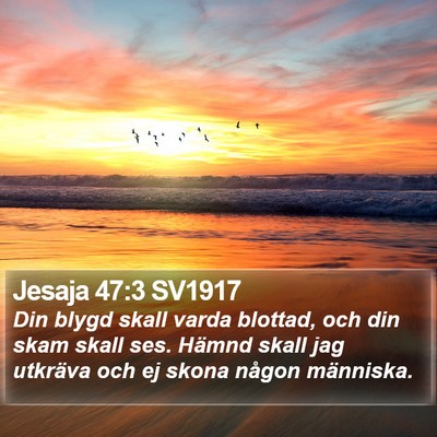 Jesaja 47:3 SV1917 Bible Verse Image