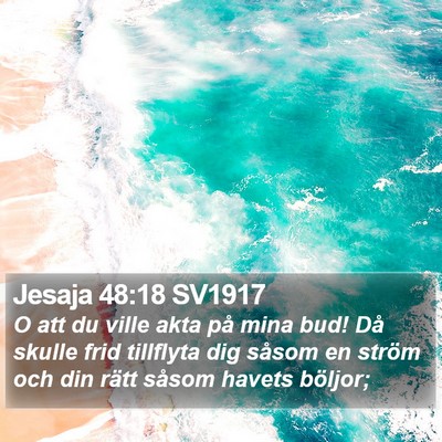 Jesaja 48:18 SV1917 Bible Verse Image