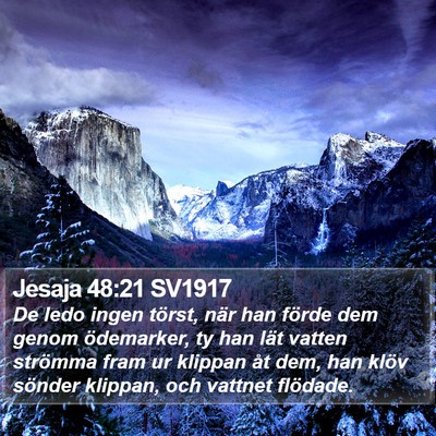 Jesaja 48:21 SV1917 Bible Verse Image