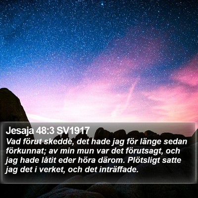 Jesaja 48:3 SV1917 Bible Verse Image