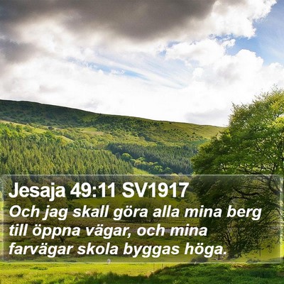 Jesaja 49:11 SV1917 Bible Verse Image