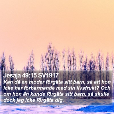 Jesaja 49:15 SV1917 Bible Verse Image