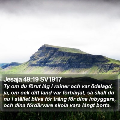 Jesaja 49:19 SV1917 Bible Verse Image