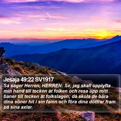 Jesaja 49:22 SV1917 Bible Verse Image
