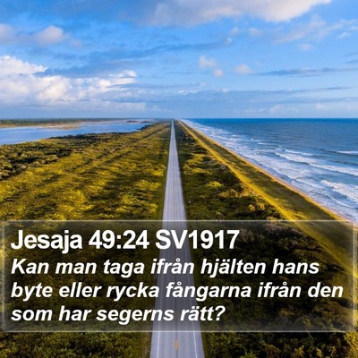 Jesaja 49:24 SV1917 Bible Verse Image