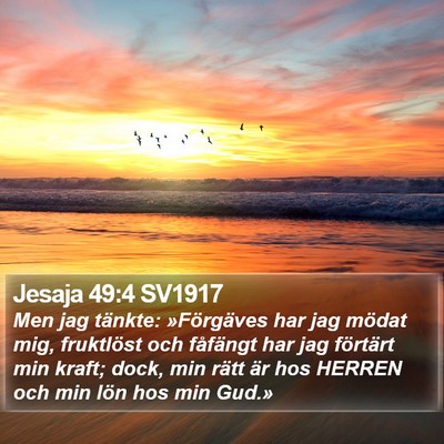 Jesaja 49:4 SV1917 Bible Verse Image