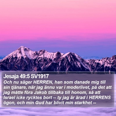 Jesaja 49:5 SV1917 Bible Verse Image