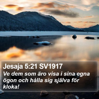 Jesaja 5:21 SV1917 Bible Verse Image