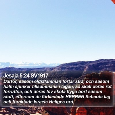 Jesaja 5:24 SV1917 Bible Verse Image