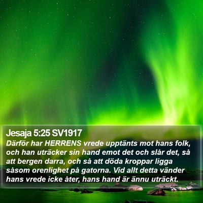 Jesaja 5:25 SV1917 Bible Verse Image