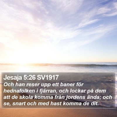 Jesaja 5:26 SV1917 Bible Verse Image