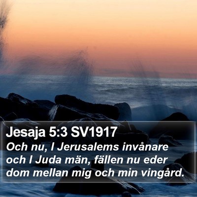 Jesaja 5:3 SV1917 Bible Verse Image