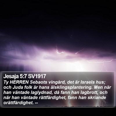 Jesaja 5:7 SV1917 Bible Verse Image