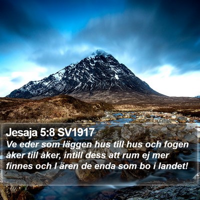 Jesaja 5:8 SV1917 Bible Verse Image