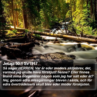 Jesaja 50:1 SV1917 Bible Verse Image