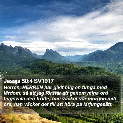 Jesaja 50:4 SV1917 Bible Verse Image