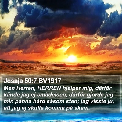 Jesaja 50:7 SV1917 Bible Verse Image