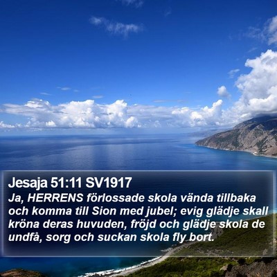 Jesaja 51:11 SV1917 Bible Verse Image