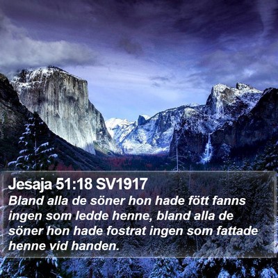 Jesaja 51:18 SV1917 Bible Verse Image
