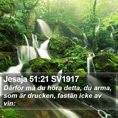 Jesaja 51:21 SV1917 Bible Verse Image