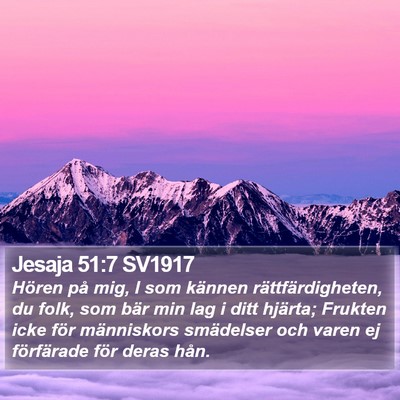 Jesaja 51:7 SV1917 Bible Verse Image